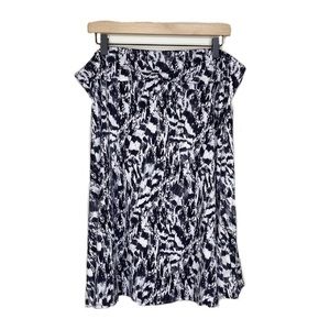 LuLaRoe Azure Black And White Animal Print Skirt